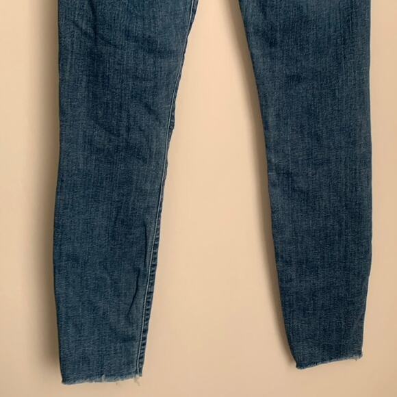 Mother Denim The Looker Ankle Fray Jean One Smart Cookie Blue Womens Size 26 - Picture 5 of 16